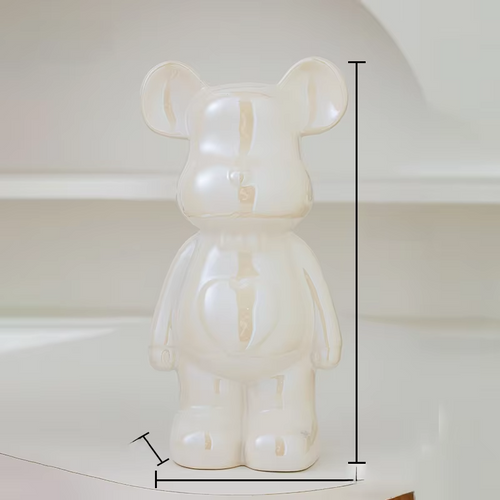 Aesthetic Bear Brick Ceramic Statue